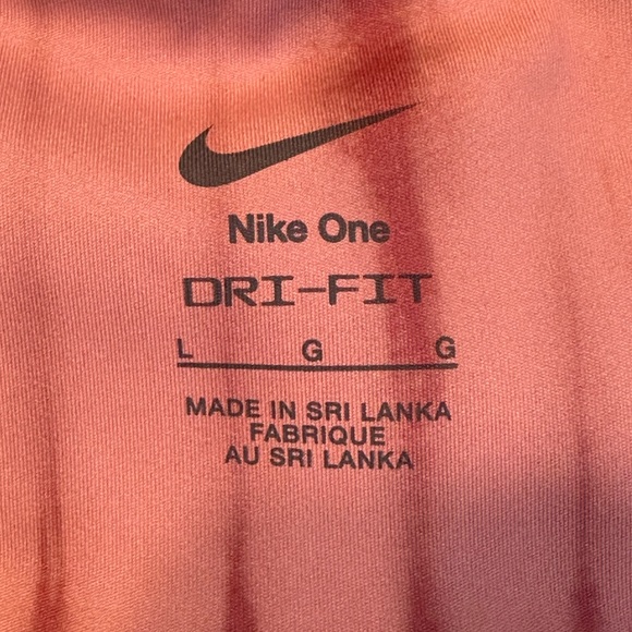 NWT Nike Women's One High-Waisted 7/8 Printed Leggings Size Large Pink/Magenta - Picture 8 of 10